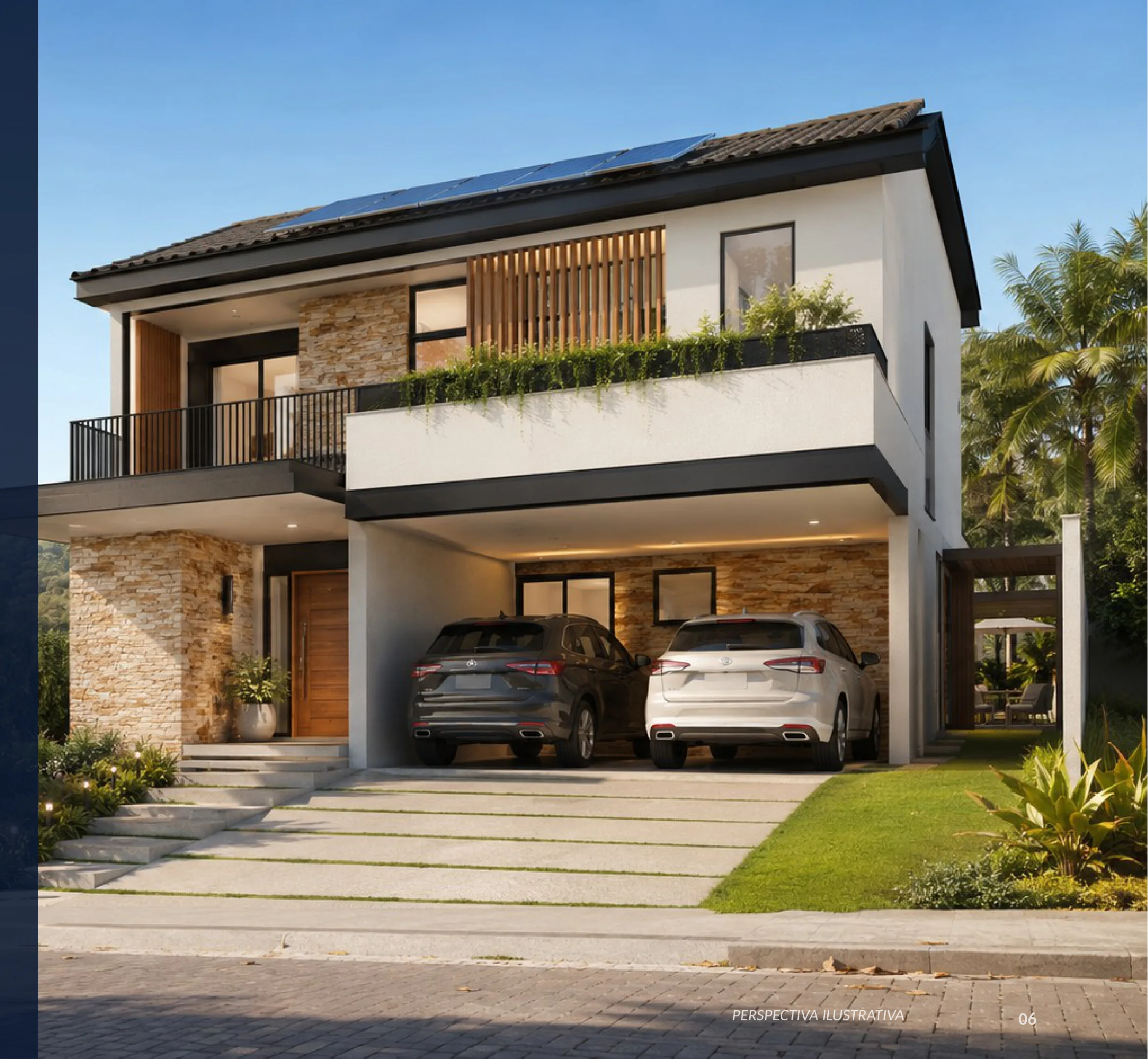 Perspectiva ilustrativa residencial do Gran Pérola