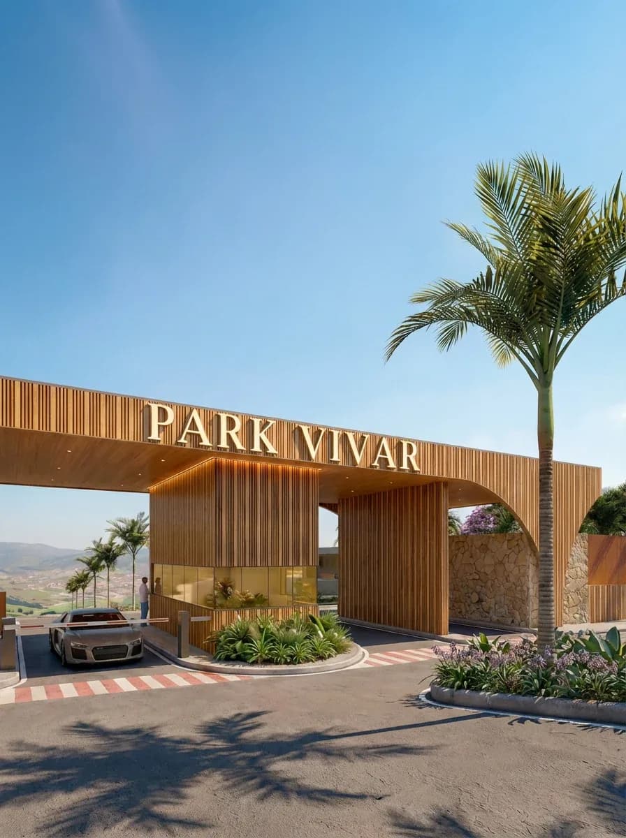 Render ilustrativo da portaria do Park Vivar